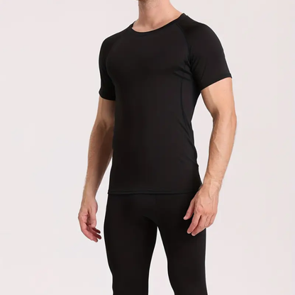 Black Energetic Compression T-Shirt - strongyg