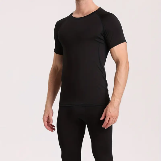Black Energetic Compression T-Shirt - strongyg